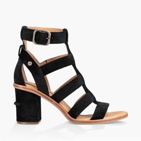 UGG Macaulay Ankle Strap Sandals For Woman Black - Picture 1 of 8